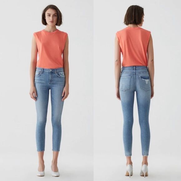 Agolde Sophie Crop Hi Rise Skinny Jean Limit 26 - Picture 2 of 8